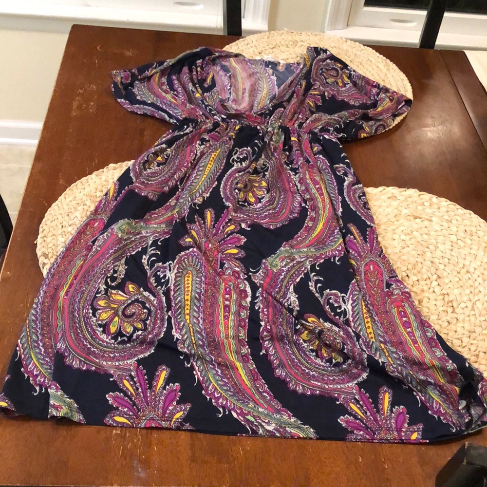 Ladies 5th and Love poly knit dress, sz M, stretchy and comfy, so cute. Exc cond